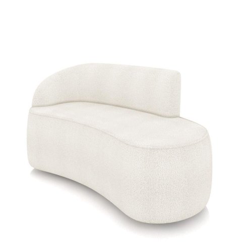 Sofá 2 Lugares Orgânico 140 Cm Morgan Bouclê Off White D03 - D'Rossi