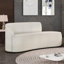 Ver imagem 2 de Sofá 2 Lugares Orgânico 140 Cm Morgan Bouclê Off White D03 - D'Rossi