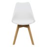 Cadeira Charles Eames Leda Luisa Saarinen Design Wood Estofada Base Madeira - Branco - 2