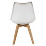 Cadeira Charles Eames Leda Luisa Saarinen Design Wood Estofada Base Madeira - Branco - 4