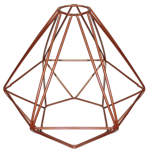 Cupula de Aramado Diamante Cobre para Pendente e Abajur M