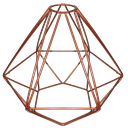 Ver imagem 1 de Cupula de Aramado Diamante Cobre para Pendente e Abajur M