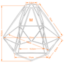 Ver imagem 2 de Cupula de Aramado Diamante Cobre para Pendente e Abajur M