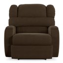 Ver imagem 4 de Poltrona do Papai Reclinável Napoli Elétrica Botão Led Veludo Marrom Fh1 - D'rossi