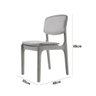 Conjunto Mesa 160cm com Vidro e 6 Cadeiras Malta Moderna Linho Palha Off White Imbuia - 8