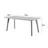Conjunto Mesa 160cm com Vidro e 6 Cadeiras Malta Moderna Linho Palha Off White Imbuia - 7