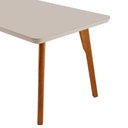 Ver imagem 5 de Conjunto Mesa 160cm com Vidro e 6 Cadeiras Malta Moderna Linho Palha Off White Imbuia