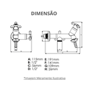 Ver imagem 3 de Torneira de Parede para Tanque e Máquina Linha Porto Belo Preto Durín