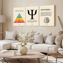 Ver imagem 3 de Kit 3 Quadro Decorativo Psicologia Consultório Quarto Mente 28x20