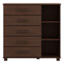 Ver imagem 2 de Conjunto Quarto Ouro: Guarda-Roupa 6 Portas, Cama Casal, Cômoda Sapateira e 2 Mesas Cabeceiras Café 