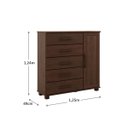 Ver imagem 5 de Conjunto Quarto Ouro: Guarda-Roupa 6 Portas, Cama Casal, Cômoda Sapateira e 2 Mesas Cabeceiras Café 