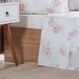 Jogo de Cama Queen 4 Pçs 200 Fios 100% Algodão 160x200x35cm Classique - 4