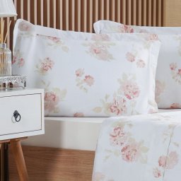 Jogo de Cama Queen 4 Pçs 200 Fios 100% Algodão 160x200x35cm Classique - 2