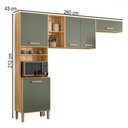 Ver imagem 4 de Cozinha Completa Maria Flor 5 Portas Freijó/verde - Nicioli