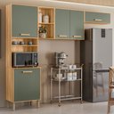 Ver imagem 1 de Cozinha Completa Maria Flor 5 Portas Freijó/verde - Nicioli