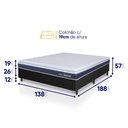 Ver imagem 3 de Conjunto Box Preto Durban Azul Espuma D28 Viúva 128x188x57 - King House