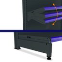 Ver imagem 4 de Kit 3 Gôndolas New Premium 2,02m Preta Parede 40/30 + Canto 40/30