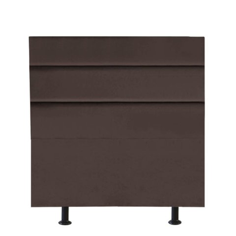Cabeceira Estofada Argentina 100cm Solteiro para Cama Colchão Box Quarto Suede Marrom - Aurora Line