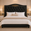 Ver imagem 1 de Cabeceira Greta 140cm Estofada Boucle p/ Cama Box Casal Quarto