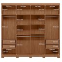 Ver imagem 6 de Guarda Roupa Casal Master New 8 Portas de Bater 4 Gavetas com Cômoda 1 Porta 6 Gavetas com Espelho