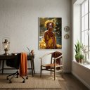 Ver imagem 1 de Quadro Decorativo Oxum Mulher Africana - 70x50cm:moldura Branca