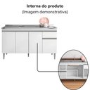 Ver imagem 5 de Balcao para Pia sem Tampo 145 Cm Tatiane Branco Reajl Moveis