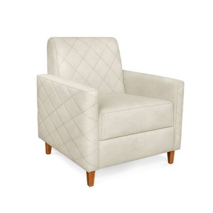 Poltrona Pérola Veludo Bege - Lucadi Home