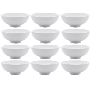 Kit 12 Bowls de Melamina 12,5x5cm Cumbuca Pequena Potinho para Sobremesa Frutas