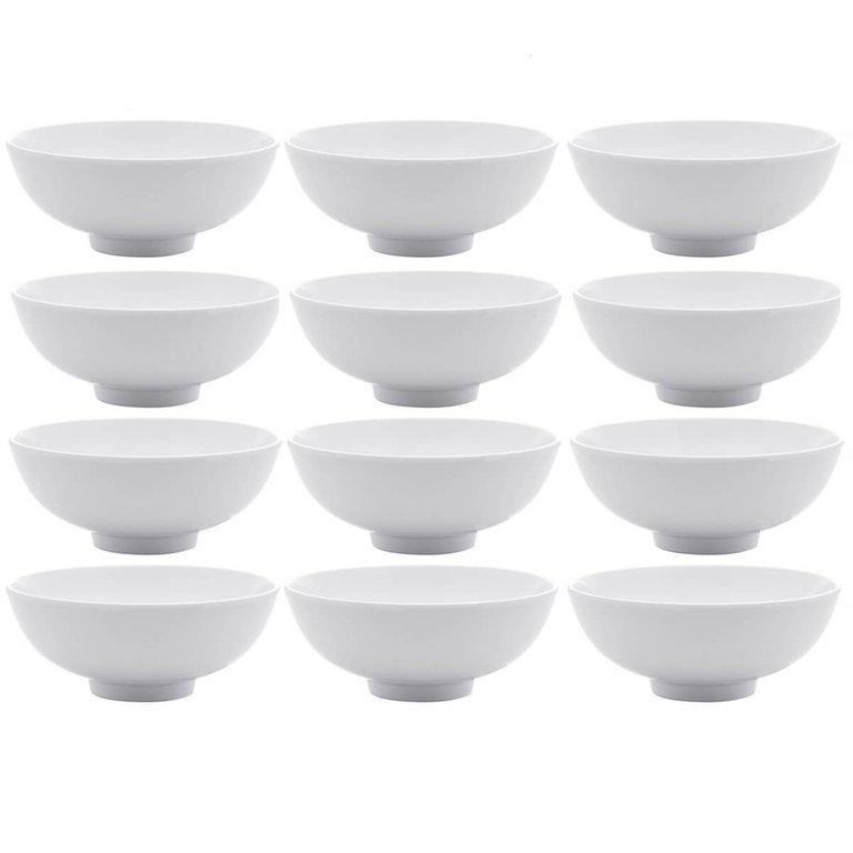 Kit 12 Bowls de Melamina 12,5x5cm Cumbuca Pequena Potinho para Sobremesa Frutas