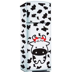 Adesivo de Geladeira Vaquinha Manchas 3-Pequeno Apenas porta