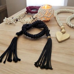 Colar Decorativo Coração de Algodão Ornamento para Mesa - 4