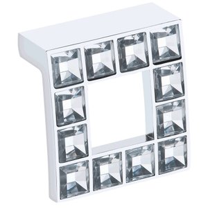 Puxador Cristal - IL 4482 - Cromado - 48X48MM