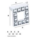 Ver imagem 2 de Puxador Cristal - IL 4482 - Cromado - 48X48MM
