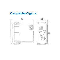 Módulo Campainha Cigarra Bivolt Composé Branco - 5