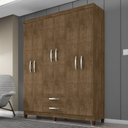 Ver imagem 2 de Guarda Roupa Casal 6p 2g Moden 150 Cm 3562 Malbec Incp