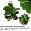 Ver imagem 2 de Kit 18 Mini Árvores Ficus Artificial 45cm para Vasos Decorativos, Folhagem Durável, sem Manutenção