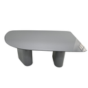 Ver imagem 1 de Mesa de Jantar Orgânica Stella 160x90cm Base Cinza Tampo Cinza