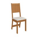 Ver imagem 5 de Conjunto Sala de Jantar Fidelitá Atenas 110cm com 4 Cadeiras Freijó/off-white Assento Linho