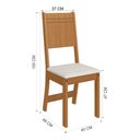 Ver imagem 6 de Conjunto Sala de Jantar Fidelitá Atenas 110cm com 4 Cadeiras Freijó/off-white Assento Linho