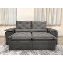 Ver mais imagens de Sofá 3 e 4 Lugares Retrátil e Reclinável 2,30 Metros Alpoim Estofados Cinza 202 Athenas