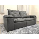 Ver imagem 5 de Sofá 3 e 4 Lugares Retrátil e Reclinável 2,30 Metros Alpoim Estofados Cinza 202 Athenas