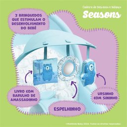 Cadeira de Descanso e Balanço para Bebês - Até 18 kg - Seasons - Azul - Multikids Baby - 2