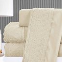 Ver imagem 4 de Kit Cobre Leito e Lençol King Melody Dupla Face 7 Peças - Palha - 100% Poliéster