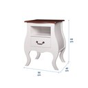Ver imagem 4 de Mesa de Cabeceira Bombê 1 Gaveta e Nicho 1026n - Branco/imbuia Glazer