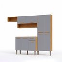 Ver imagem 3 de Cozinha Compacta Yara 9 Portas 1 Gaveta com Paneleiro Suspenso Mobilihouse