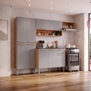 Ver imagem 1 de Cozinha Compacta Yara 9 Portas 1 Gaveta com Paneleiro Suspenso Mobilihouse