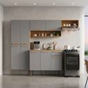 Ver imagem 2 de Cozinha Compacta Yara 9 Portas 1 Gaveta com Paneleiro Suspenso Mobilihouse