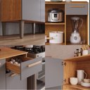 Ver imagem 4 de Cozinha Compacta Yara 9 Portas 1 Gaveta com Paneleiro Suspenso Mobilihouse