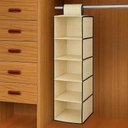 Ver imagem 1 de Sapateira de Porta Vertical Organizador Sapatos Guarda Roupa Closet Armario 5 Divisorias Flexivel
