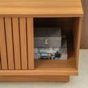 Ver imagem 7 de Estante para TV e Home Theater até 75 Polegadas MDF 180cmx186cm Ravenna Linea Brasil Bege Canela/Off White Fosco